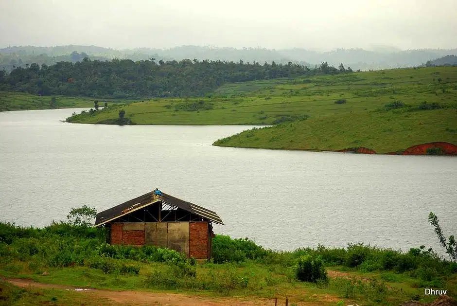 Misty morning landscape in Kalpetta