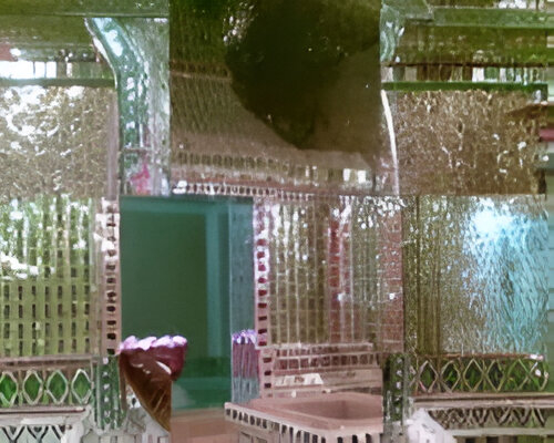 Jain temple Wayanad glass reflections