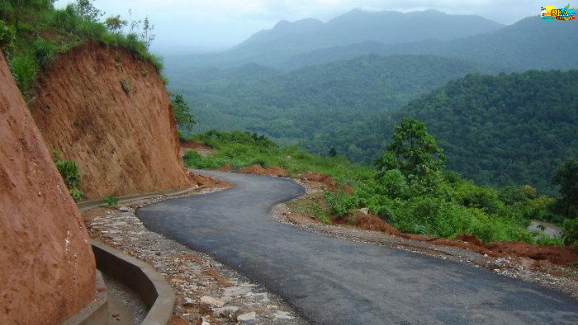 Trekking trail through forest near mananthavady