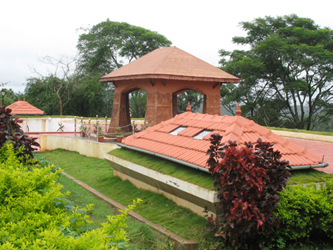 Stone structure marking the cremation site of Pazhassi Raja