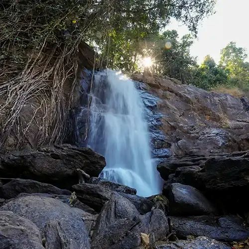 Scenic waterfall landscape Kerala