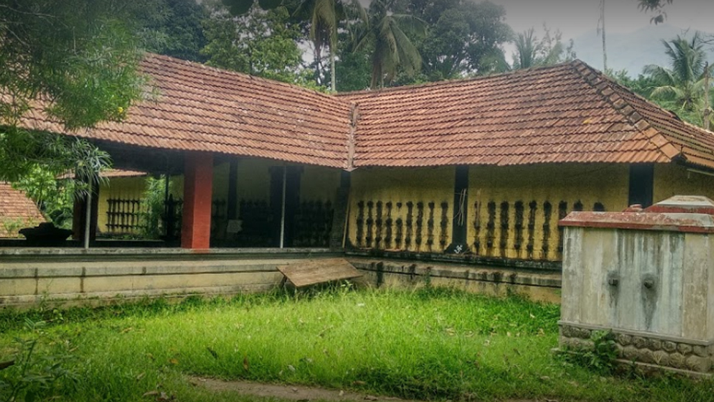 Temple pond and peaceful surroundings at Shiva temple in Wayanad