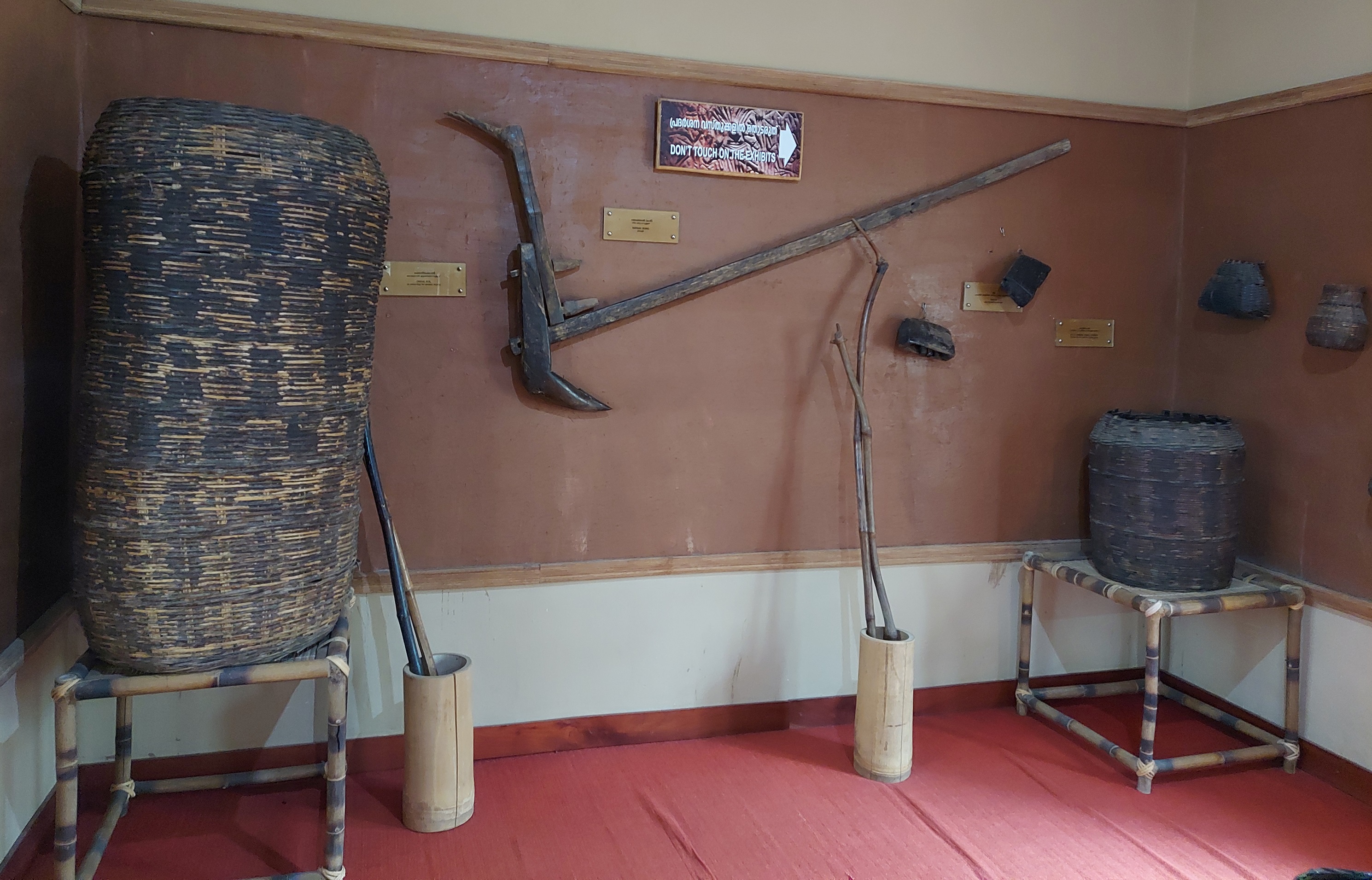 Cultural relics displayed at Wayanad Heritage Museum Kerala